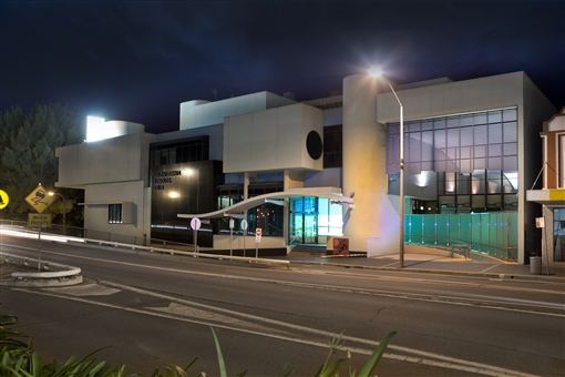 The club at night from Monaro Street