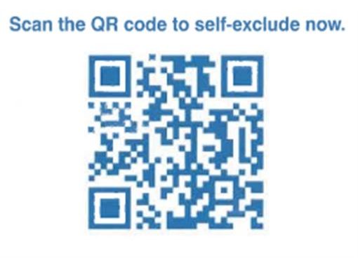 Scan the QR code to self-exclude now.